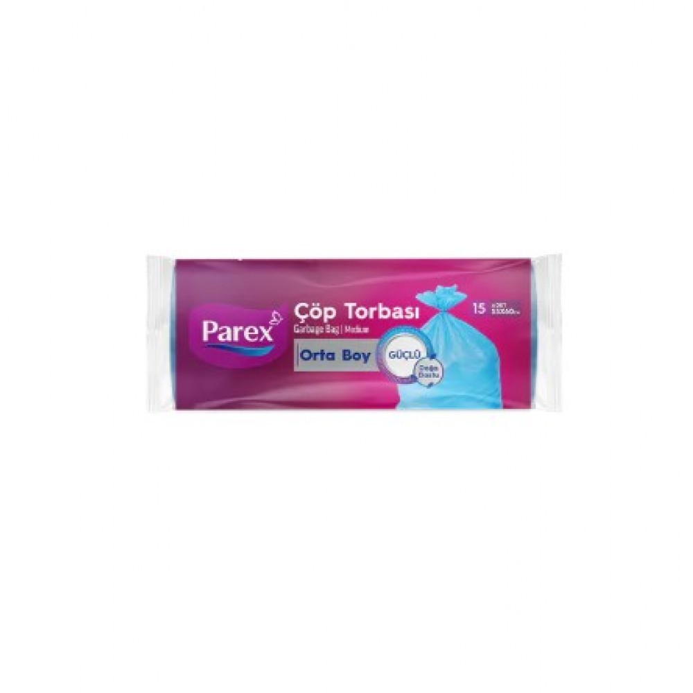 Parex GÜÇLÜ ÇÖP TORBASI ORTA BOY 15’Lİ