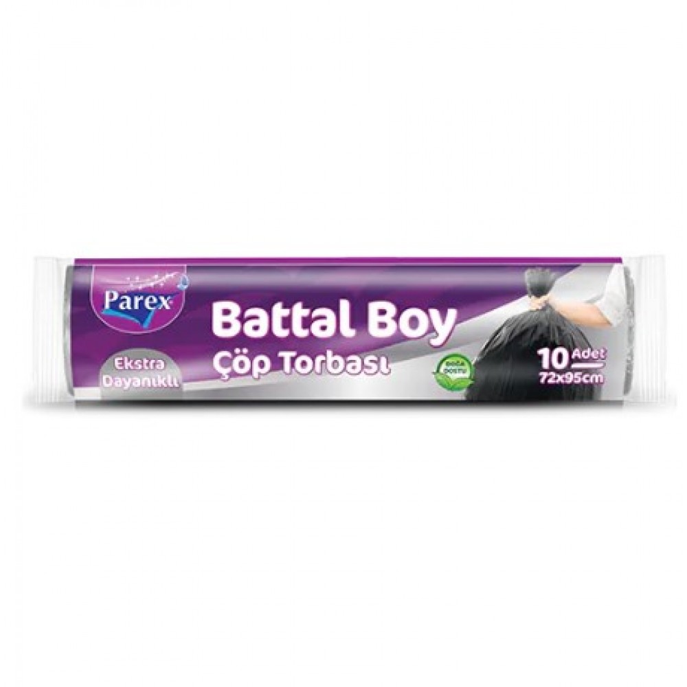 Parex EKSTRA DAYANIKLI ÇÖP TORBASI BATTAL BOY 10’LU
