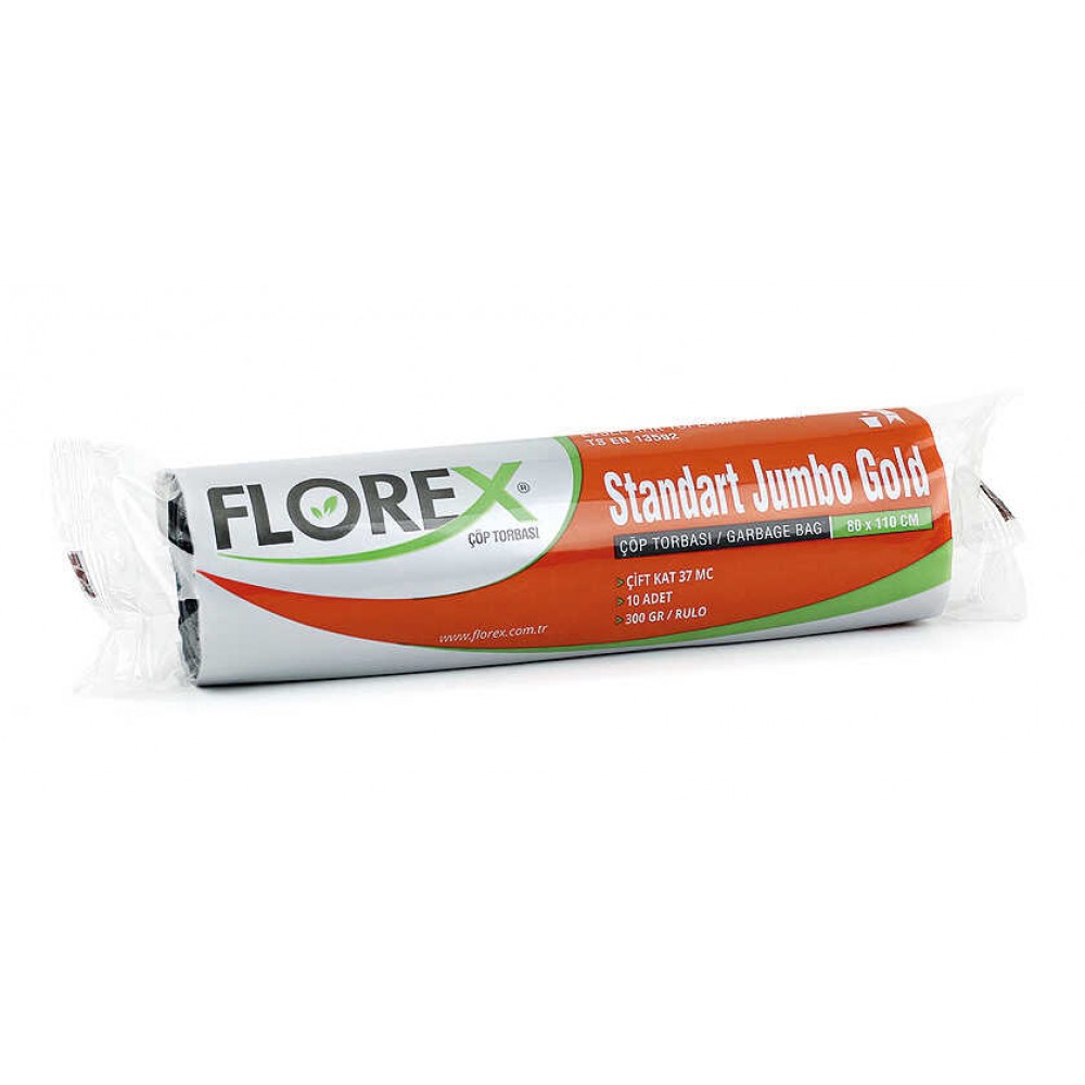 Florex Çöp Torbası Jumbo Standart Gold 80x110 300gr Mavi 10 lu 512